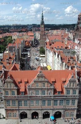 Panorama Gdanska z 55-metrowego dzwigu firmy Castel...