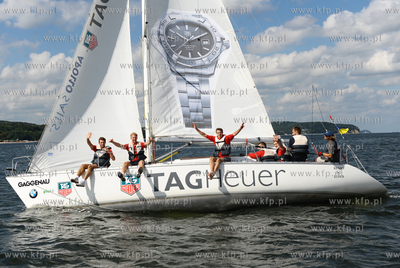 Sopot - molo. Polska - Brazylia na Morzu Baltyckim....