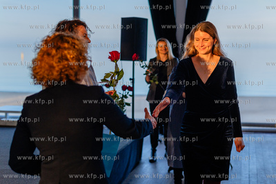 Sopot.  Mamuszki 14.  Prezydent Sopotu Magdalena Czarzyńska-Jachim...