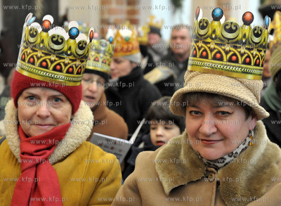 Orszak Trzech Kroli z okazji ich swieta. Pochod Trzech...