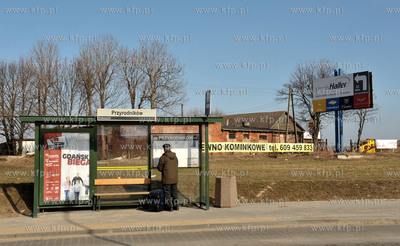 Przystanek autobusowy na ul. Nowatorow w Gdansku, niedaleko...