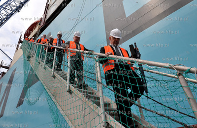 Terminal DCT w Gdansku. Prezydent Lech Walesa, z Prezydentem...