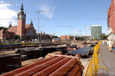 Gdansk. Przebudowa i remont ul. Waly Jagiellonskie...