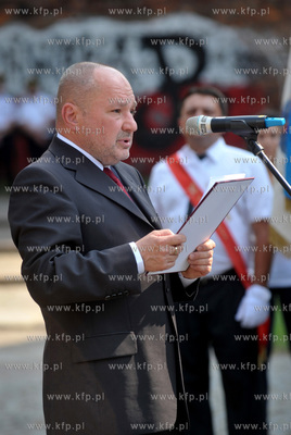 Gdansk. Plac Obronców Poczty Polskiej w Gdansku. Uroczystosci...