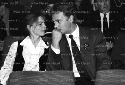 Donald Tusk wraz z zona Malgorzata na widowni Teatru...