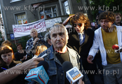 Gdansk. Demonstracja pod konsulatem Rosji przeciwko...