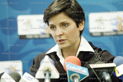 Wizyta minister sportu Joanny Muchy w Gdansku. Nz konferencja...