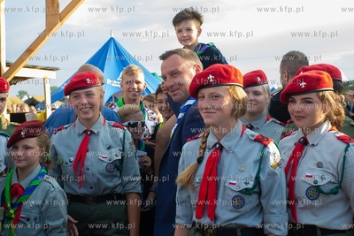Prezydent Andrzej Duda odwiedził harcerzy na Zlocie...