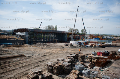 Gdansk. Budowa ulic i torowisk na ul Hallera i Uczniowskiej,...