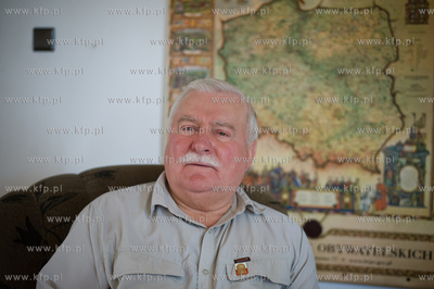 Gdansk.Biuro Lecha Walesy. Rylan J. Daniels mlody dziennikarz...