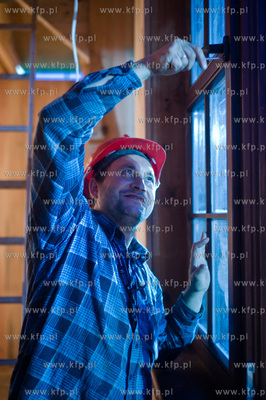 Skarszewy. Proba zbudowania drewnianego kosciola w...