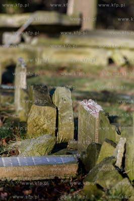 Gdansk. Zdewastowane przez nieznanych sprawcow plyty...