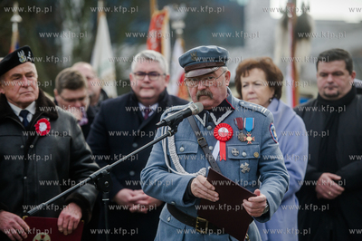 Gdansk. Wrzeszcz. Uroczyste złożenie kwiatów pod...