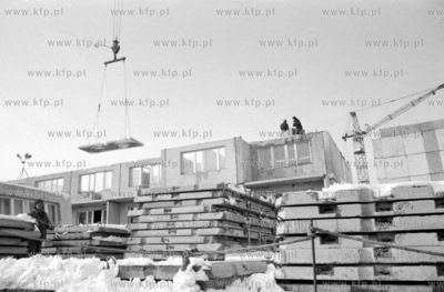 Budowa osiedla pomiedzy Sopotem a Gdanskiem. 03.1981...
