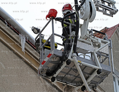 Gdansk, Siedlce. Nz. Zrzucanie przez straz pozarna...