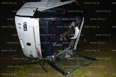 24 osoby zostaly poszkodowane w wypadku autokaru, ktory...