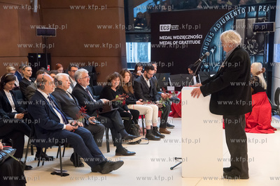 Gdańsk, Europejskie Centrum Solidarności ECS. Wręczenie...