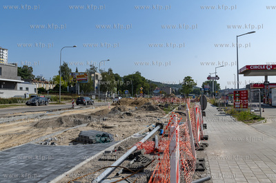 Gdynia Obłuże, rozbudowa ulicy adm. J. Unruga.29.08.2024...