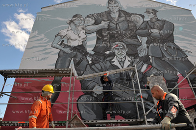 Nowy murales Zolnierze Wykleci autorstwa artystow Rafala...