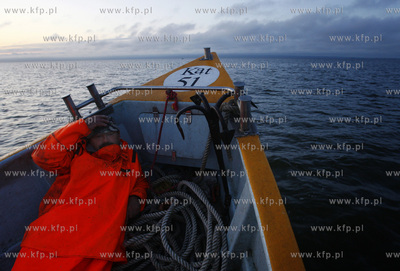 Zalew Wislany. Rybacy z Katow Rybackich Henryk Derkowski...