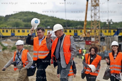 Budowa Drogi Zielonej pod torami PKP i SKM na gdanskiej...