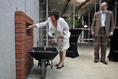 Gdansk.Uroczystość podpisania aktu erekcyjnego oraz...