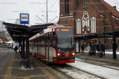 Pętla tramwajowa i autobusowa Gdańsku Siedlcach.
14.02.2017
fot....