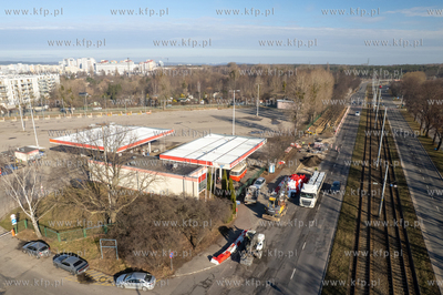 Remont nawierzchni al. Hallera w Gdańsku. 19.03.2026...