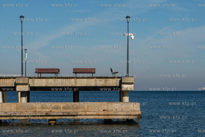 Remont mola w Gdańsku Brzeźnie. 25.10.2021 fot. Anna...