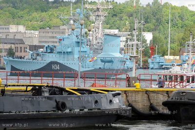 Niszczyciel ORP Blyskawica w porcie wojennym w Gdyni...