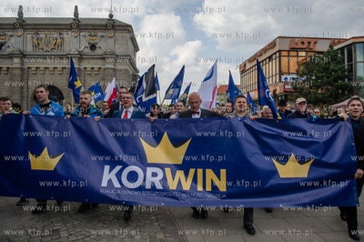 Gdansk. Manifestacja przeciwko podatkowi PIT, zorganizowana...