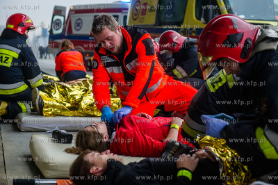 Stadion Energa Gdańsk. Ćwiczenia służb ratowniczych...