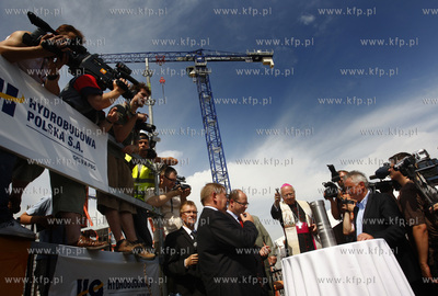 Gdansk Letnica. Ceremonia wmurowania kamienia wegielnego...