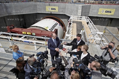 Gdansk. Symboliczne uruchomienie maszyny TBM Damroka,...