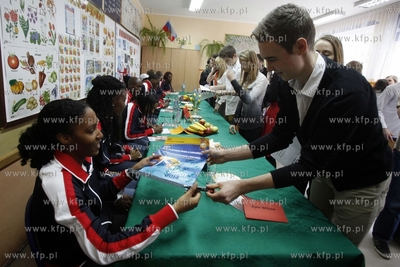 Wizyta lekkoatletow amerykanskich w Zespole Szkol Sportowych...