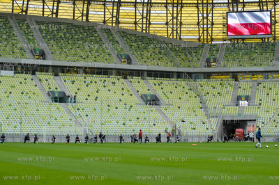 Gdansk. Stadion PGE Arena. Pierwszy oficjalny trening...