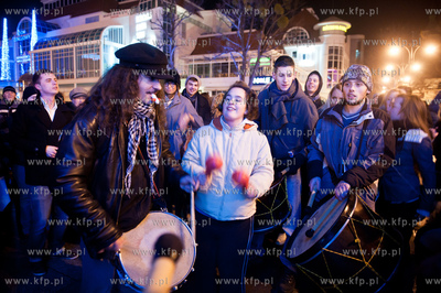 Mieszkancy Sopotu swietuja nadejscie nowego roku. 01.01.2012...