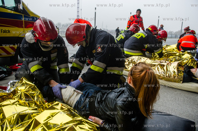 Stadion Energa Gdańsk. Ćwiczenia służb ratowniczych...