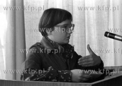 GDANSK , FORUM SFP. Przemawia Agnieszka Holland 31.10.1977...