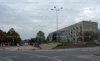 Slupsk, rozkopane ronda na ulicach Slupska, przygotowane...