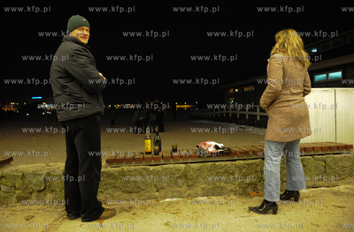 Gdynia. Skwer Kosciuszki. Mieszkancy Gdyni swietuja...