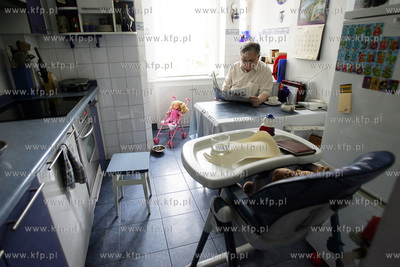 Lech Kaczynski w swoim mieszkaniu w Sopocie. 25.05.2005...