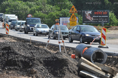 Lezno woj. Pomorskie. Remont drogi krajowej nr 7 pomiedzy...