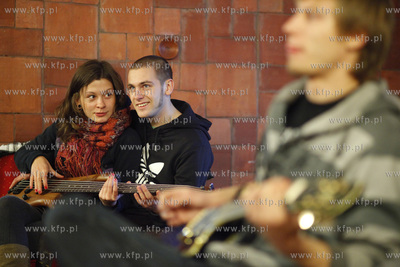 Gdansk. Budynek Not. Precasting do programu telewizji...