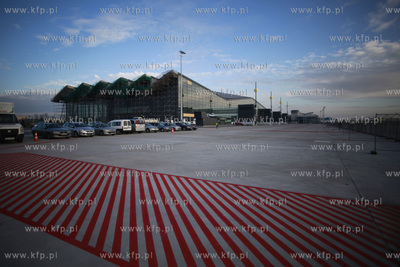 Gdansk Rebiechowo. Lotnisko im. Lecha Walesy. Uroczyste...