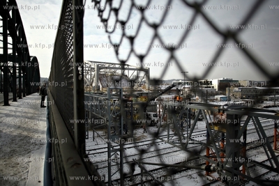 Gdansk. Budowa wiaduktu nad torami wzdłuż ul. Kościuszki,...