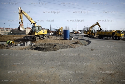 Gdańsk. Prace przy budowie Trasy Słowackiego na odcinku...