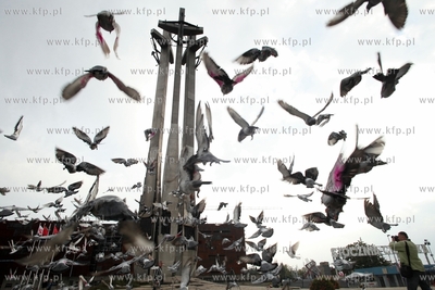 Gdansk. Plac Solidarnosci. Rocznica Porozumien sierpniowych....