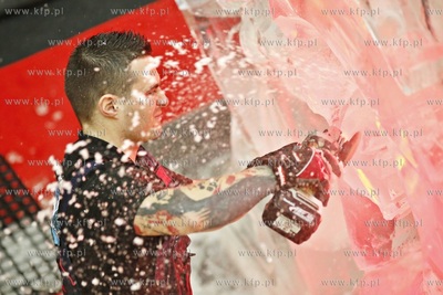 Galeria Przymorze. Pokaz rzeźbienia w lodzie połączony...