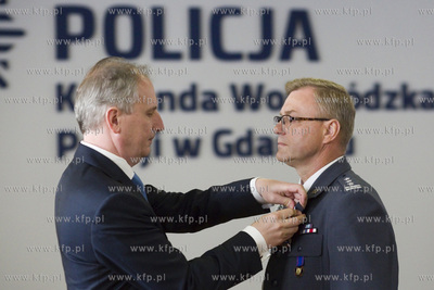 Aula Komendy Wojewódzkiej Policji w Gdańsku przy...